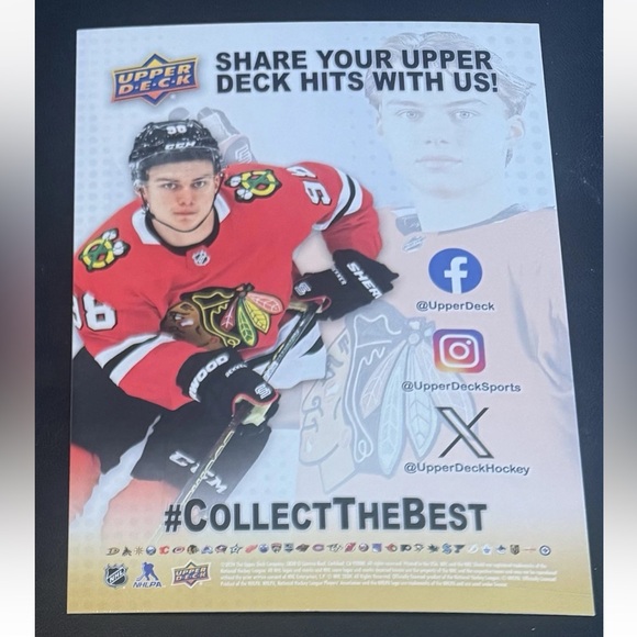 Connor Bedard 2023/24 Upper Deck Chicago Blackhawks Jumbo Rookie RC Hockey Card - Picture 2 of 2